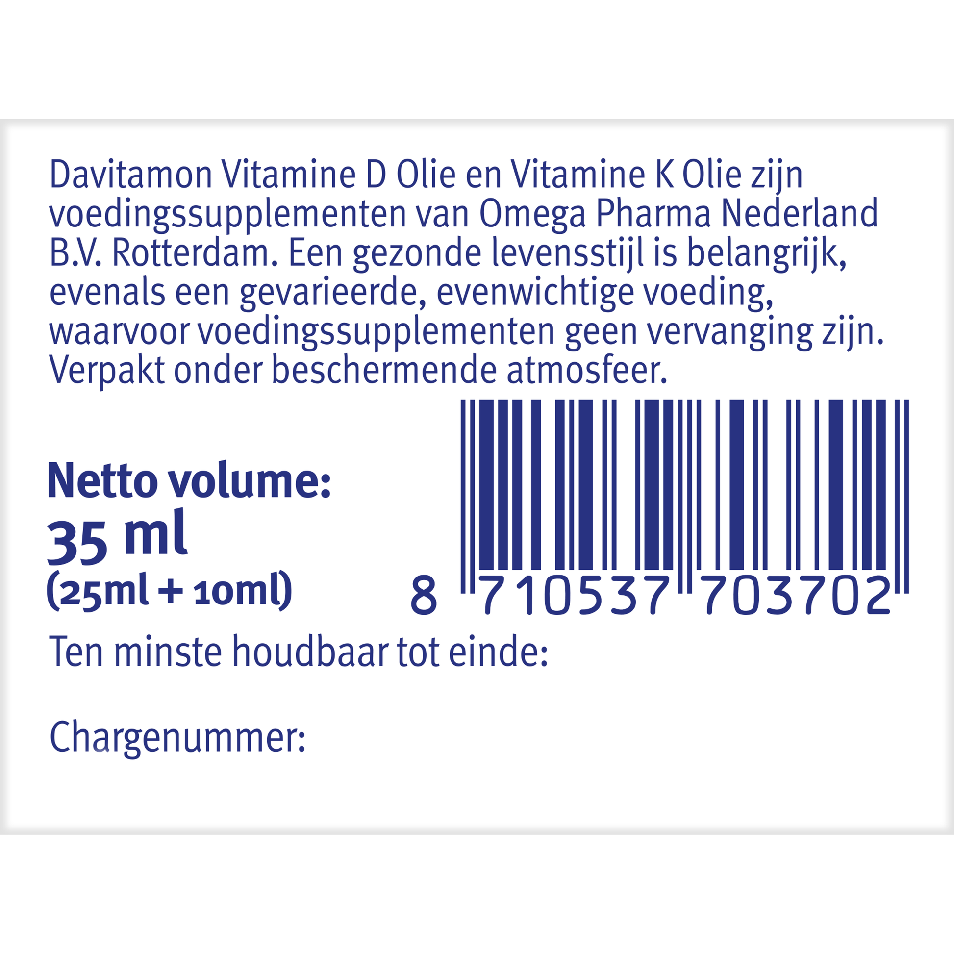 Davitamon Baby vitamine D & K 25mcg 35.00 Milliliter