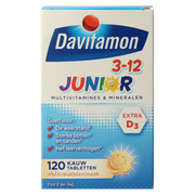 Davitamon Junior 3-12 multifruit 120.00 Kauwtabletten