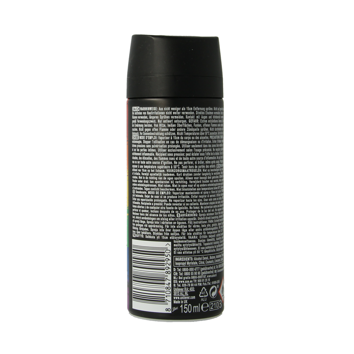 AXE Deodorant bodyspray unite pride 150.00 Milliliter