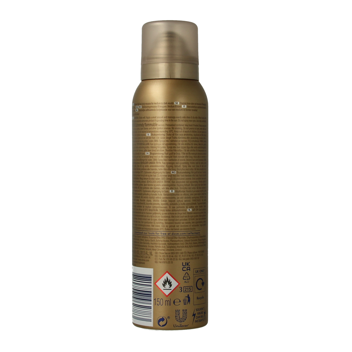 Dove Dermaspa body mousse tanning medium to dark 150.00 Milliliter