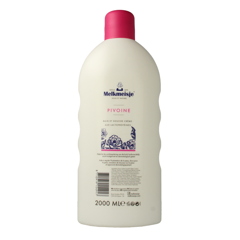 Melkmeisje Bad & douche pioenroos 2 Liter