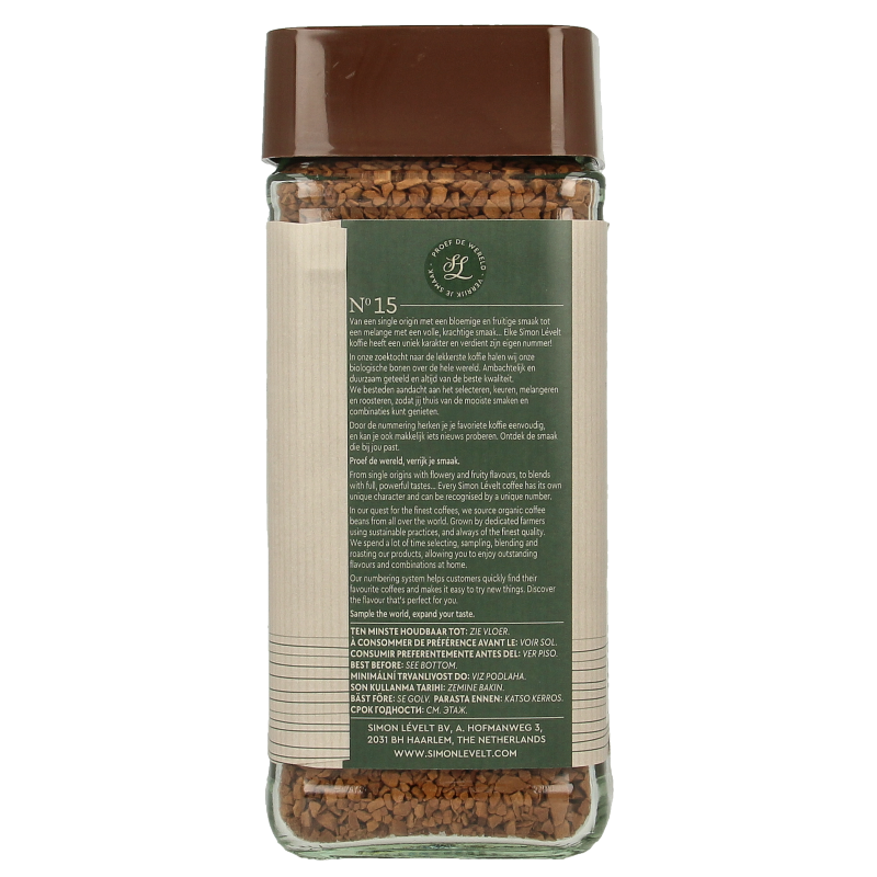 Simon Levelt Cafe organico Arabica instant bio 100 Gram