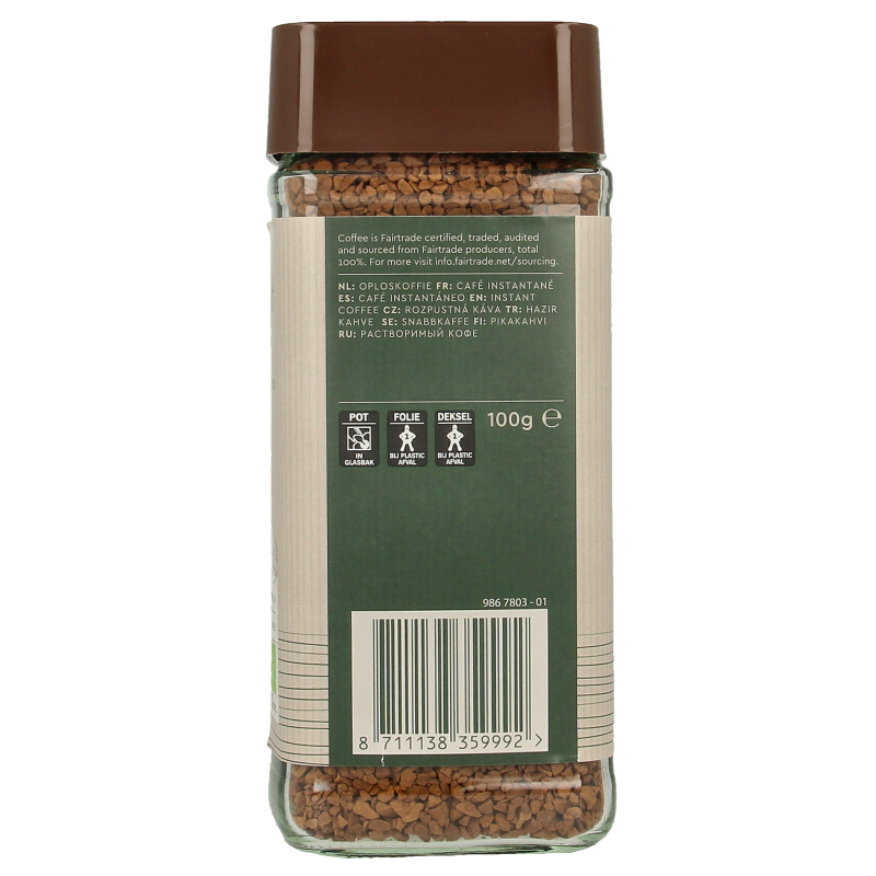 Simon Levelt Cafe organico Arabica instant bio 100 Gram