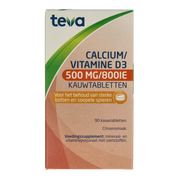 Teva Calcium / vitamine D 500mg / 800IE 90.00 Kauwtabletten