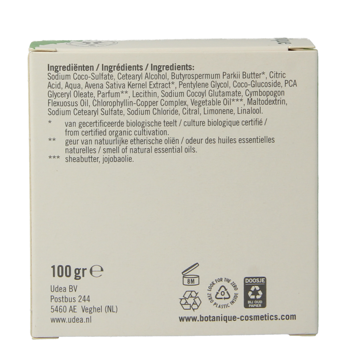 Botanique Body & face bar citroengras 100.00 Gram