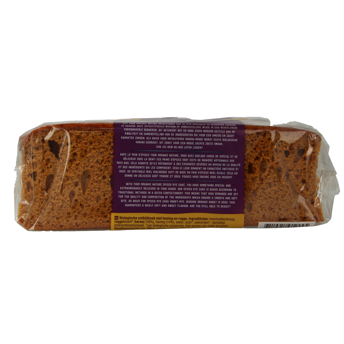 Your Organic Nature Ontbijtkoek honing - rogge bio 400.00 Gram