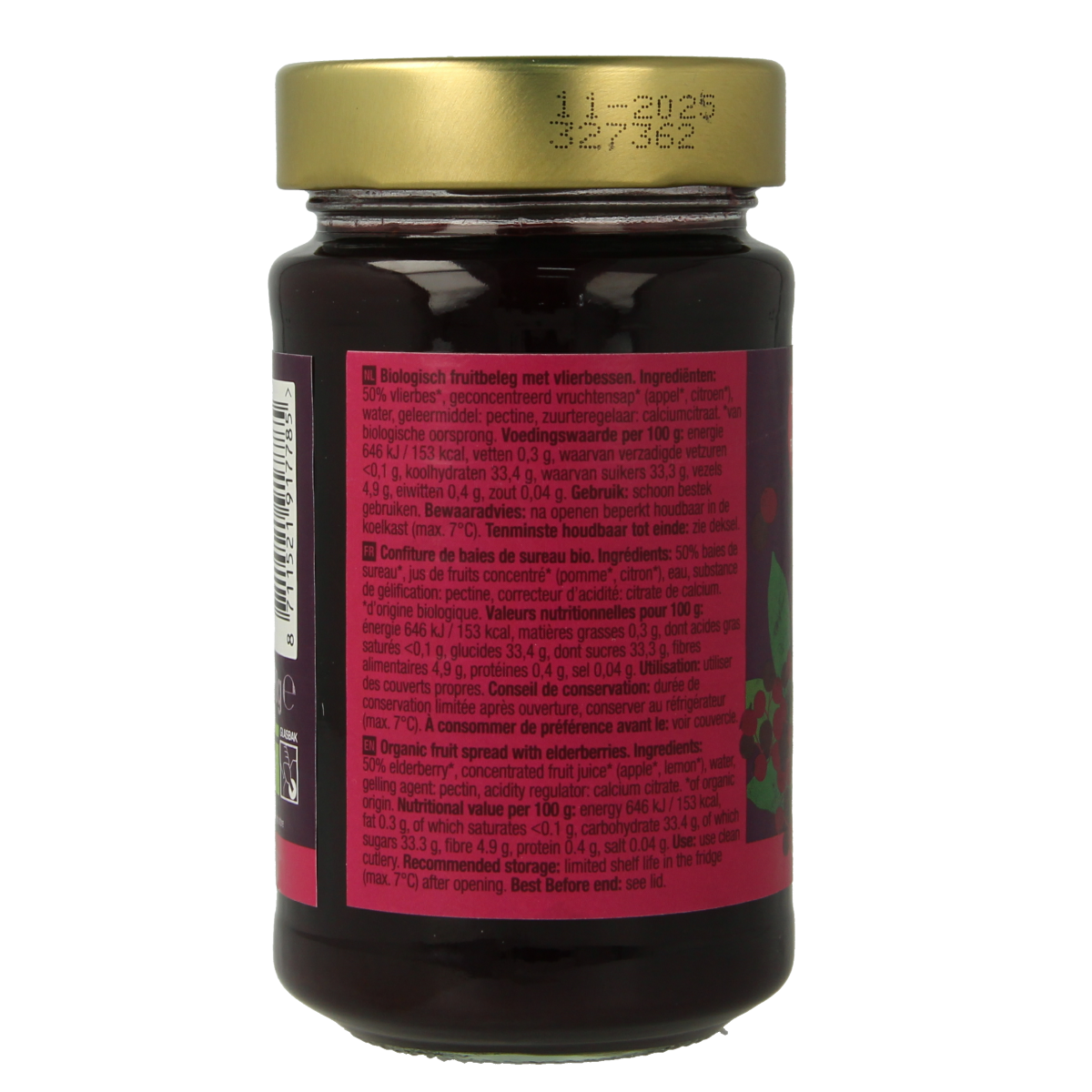 Your Organic Nature Fruit beleg vlierbes bio 250.00 Gram