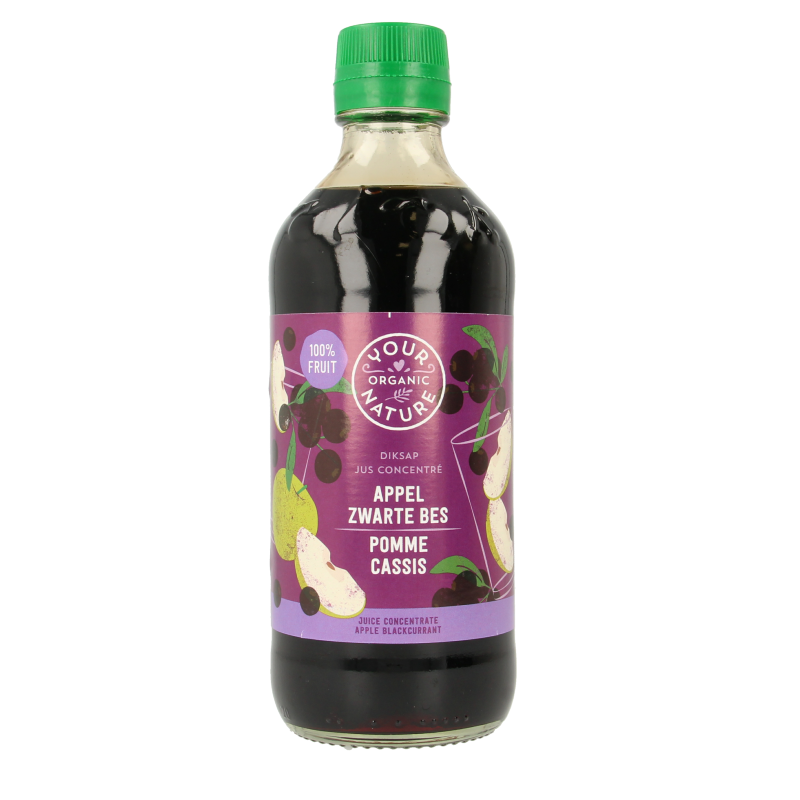 Your Organic Nature Diksap appel zwarte bes bio 400 Milliliter