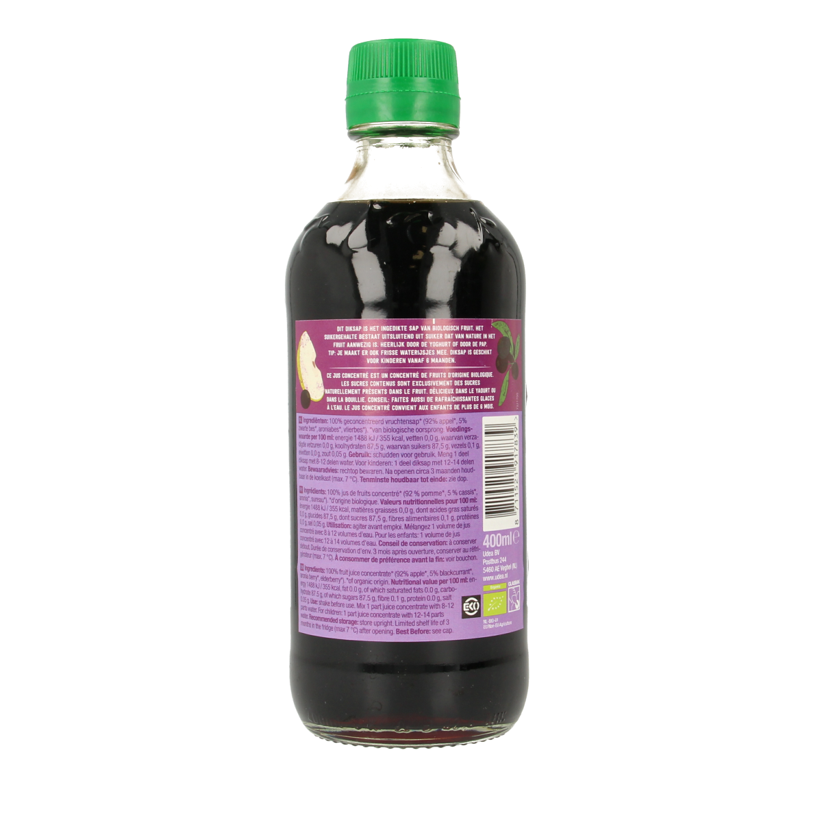 Your Organic Nature Diksap appel zwarte bes bio 400.00 Milliliter