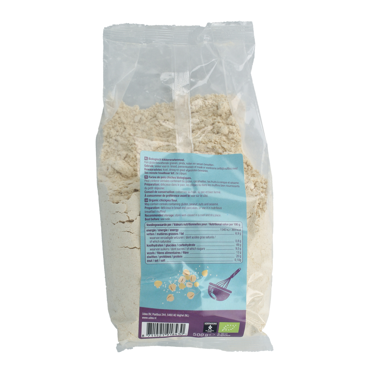 Your Organic Nature Kikkererwtenmeel bio 500.00 Gram