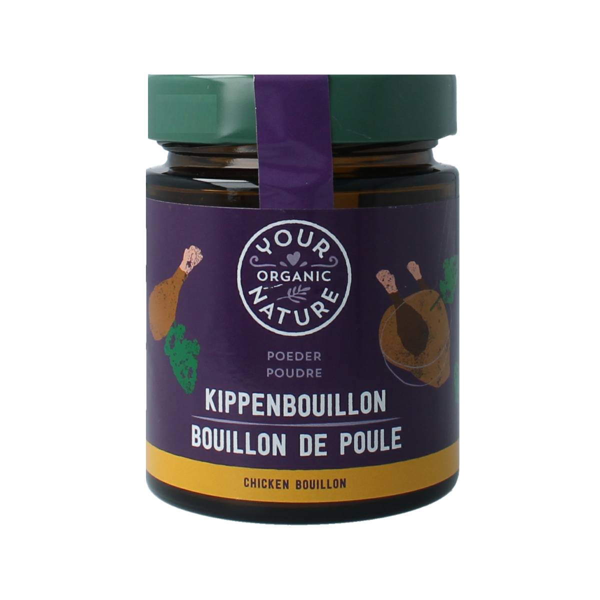Your Organic Nature Heldere kippenbouillonpoeder zonder gist bio 110.00 Gram