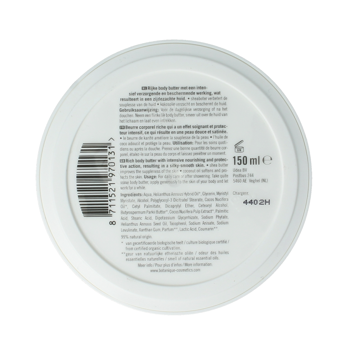 Botanique Body butter kokos  150.00 Milliliter