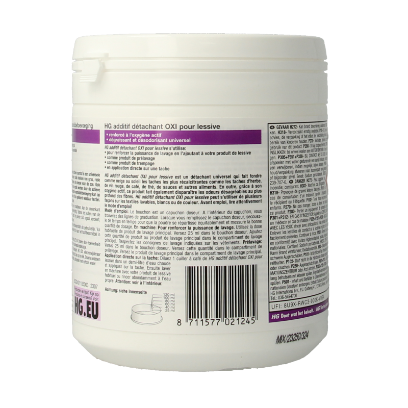 HG Oxi vlek verwijderaar 500 Gram