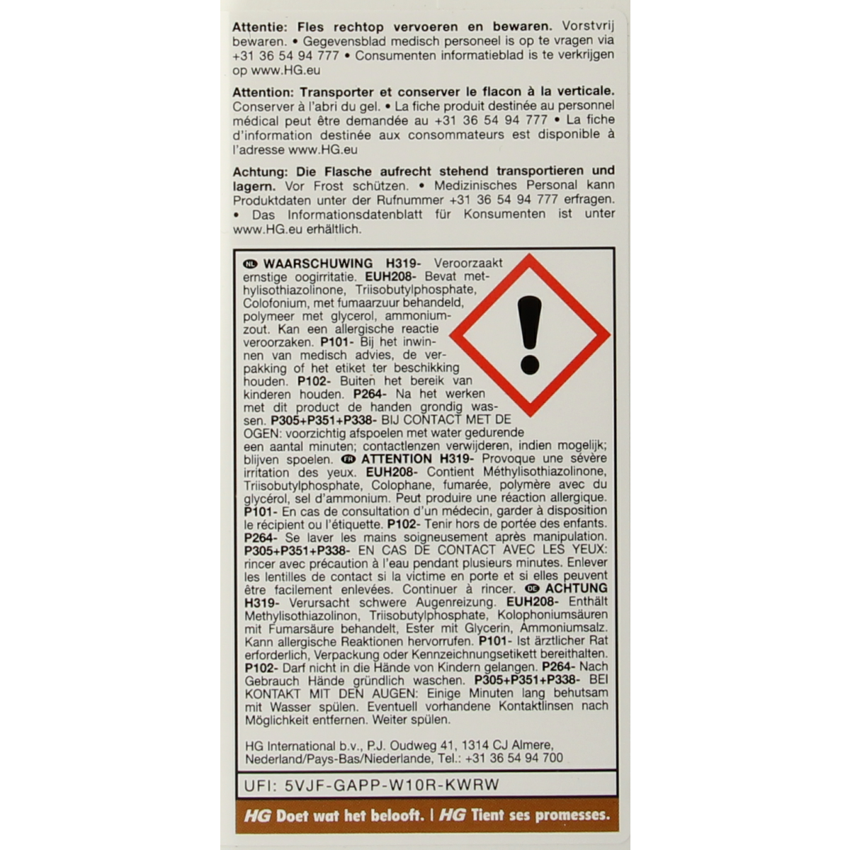 HG Laminaatreiniger glans 1.00 Liter