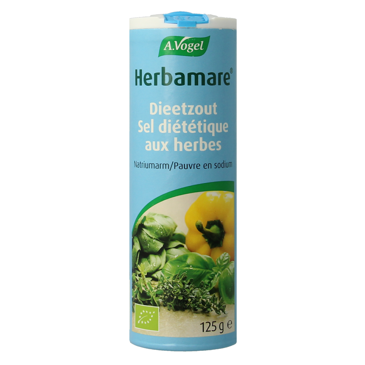 A Vogel Herbamare dieetzout natriumarm eko bio 125.00 Gram
