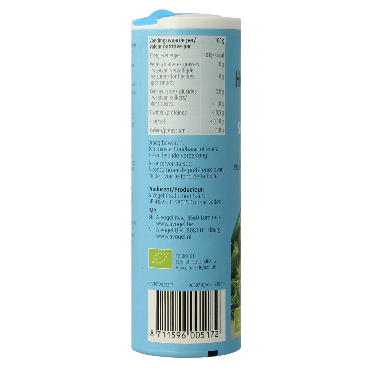 A Vogel Herbamare dieetzout natriumarm eko bio 125.00 Gram