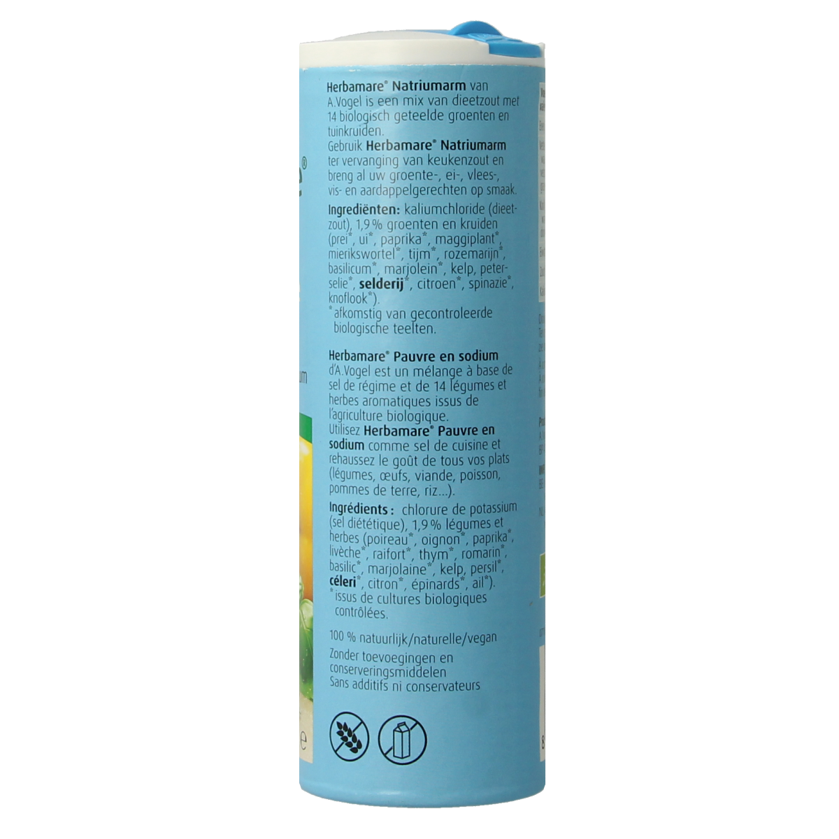 A Vogel Herbamare dieetzout natriumarm eko bio 125.00 Gram