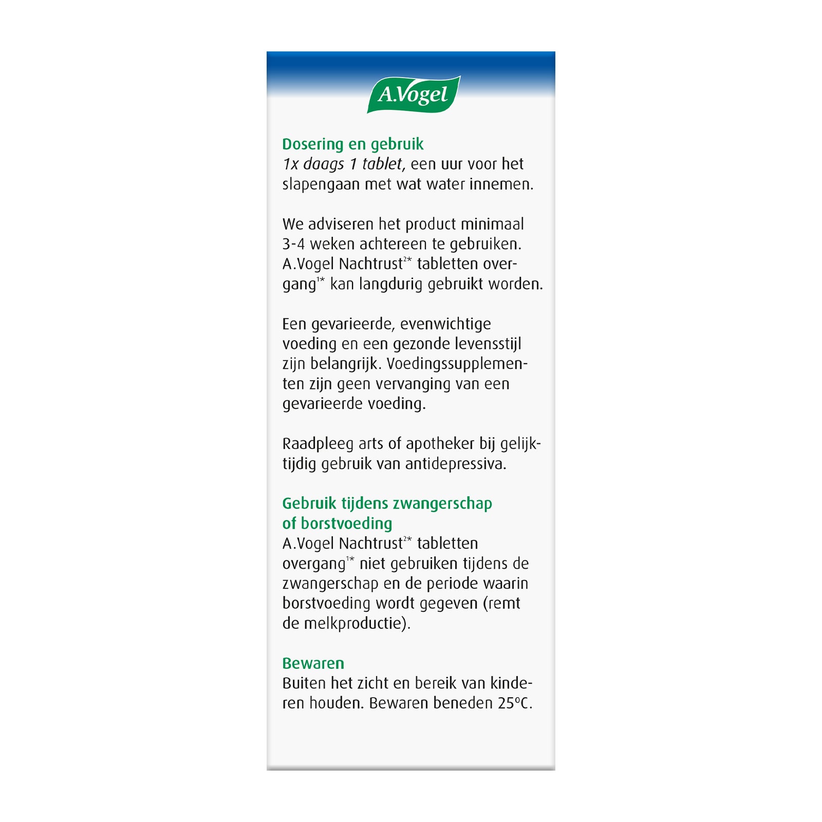 A Vogel Nachtrust tabletten overgang 30.00 Stuks