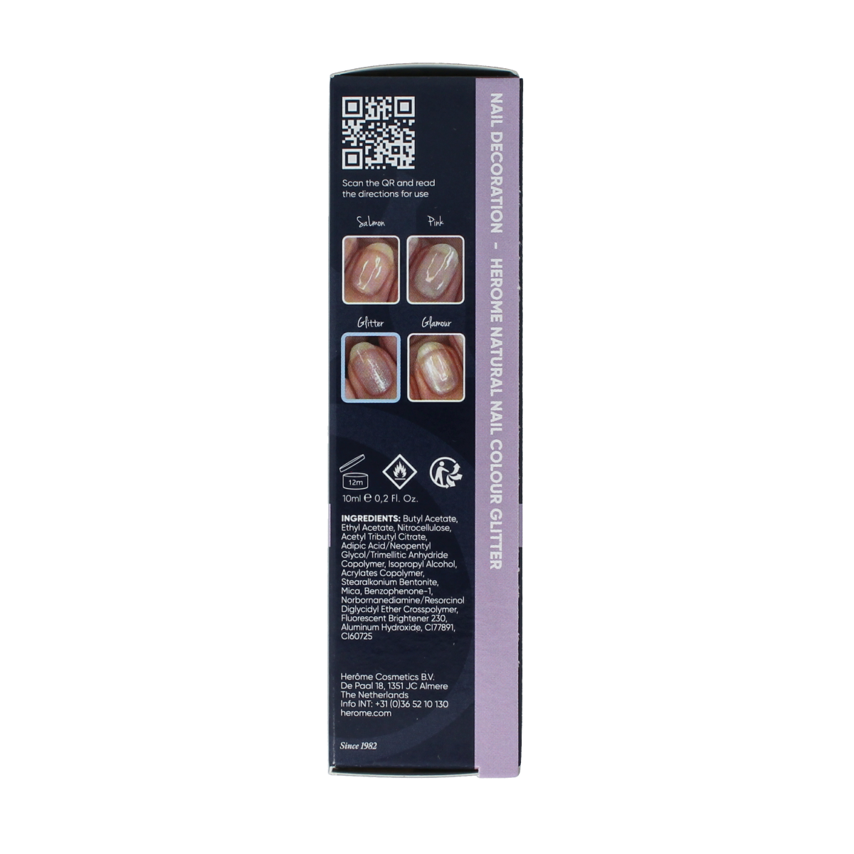 Herome Natural nail colour glitter 10.00 Milliliter