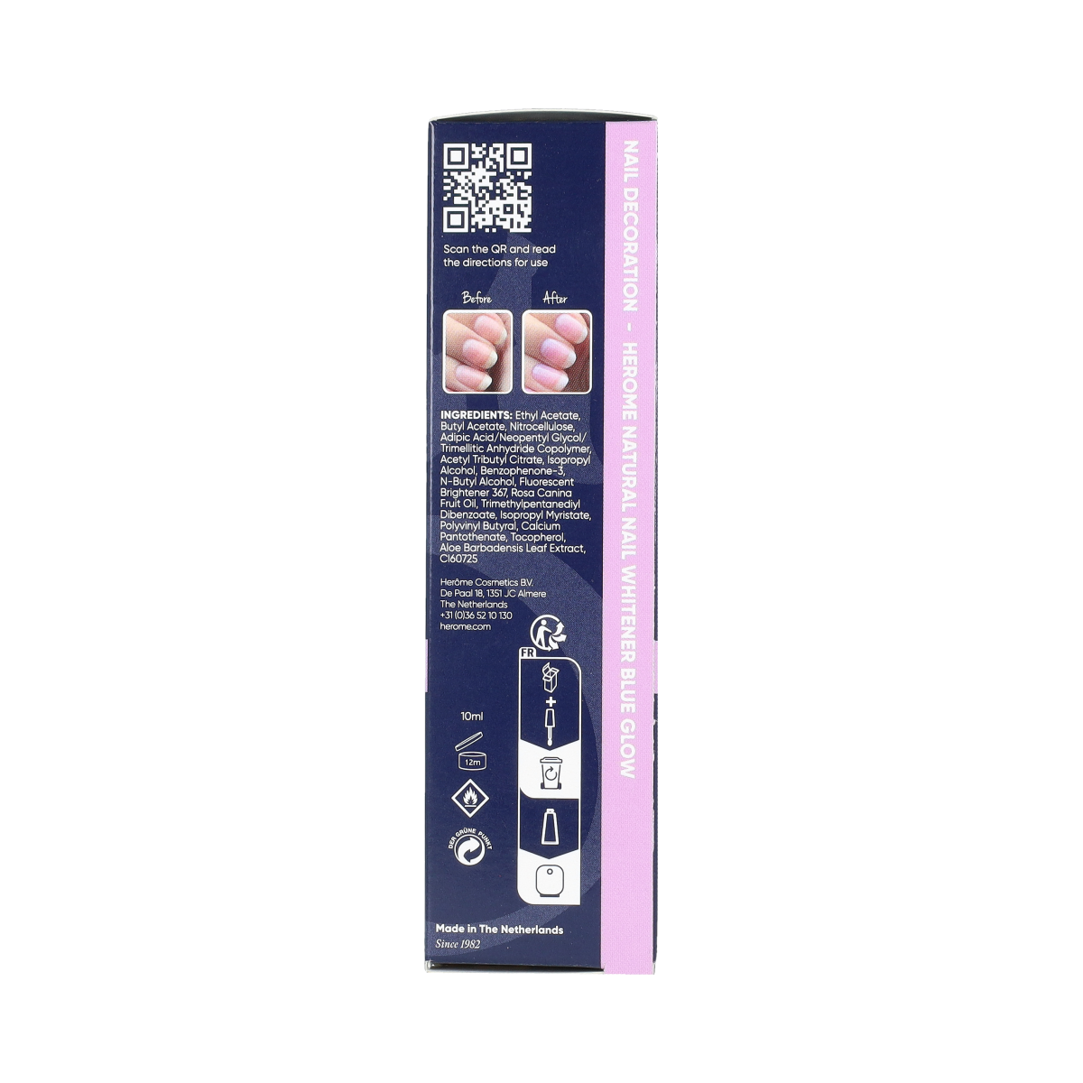Herome Natural nail whitener blue glow 10.00 Milliliter