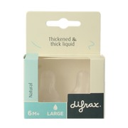 Difrax Flesspeen large natural 6+ maanden 2.00 Stuks