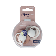 Difrax Fopspeen glow dynamic 18+  mnd ivory/blush 2 Stuks