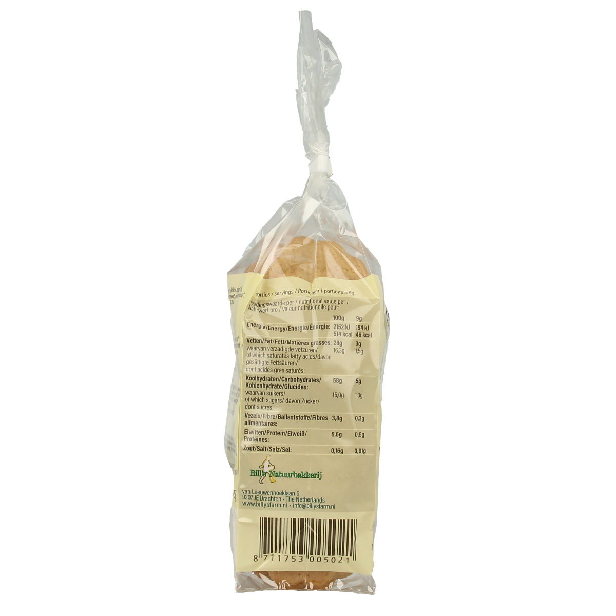 Billy's Farm Kokos citroenkoekjes bio 175.00 Gram