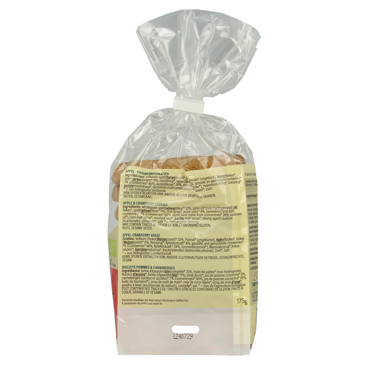 Billy's Farm Appel cranberry staafjes bio 175.00 Gram