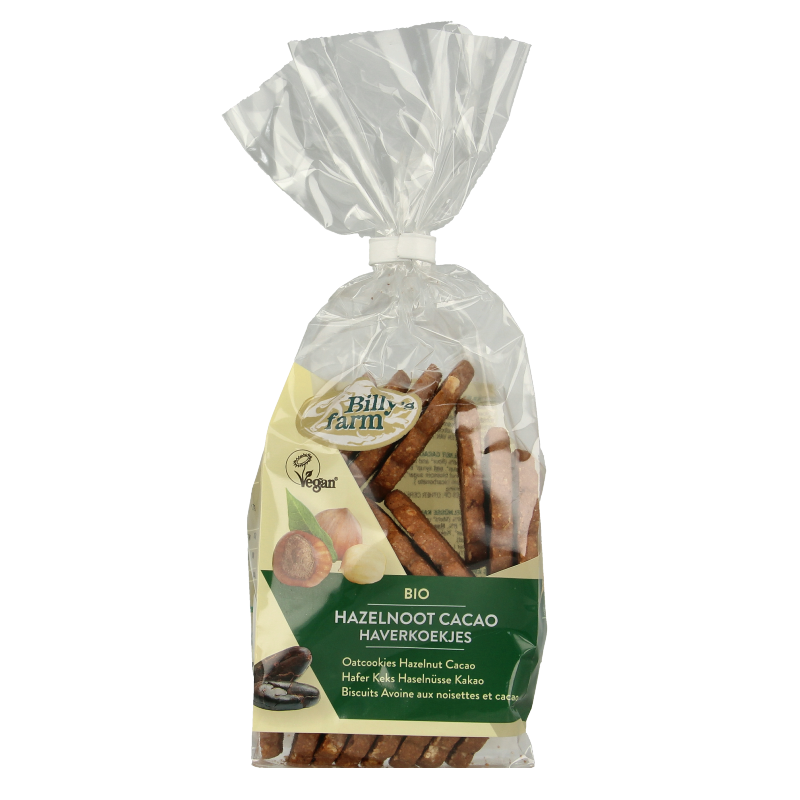 Billy's Farm Haverkoekjes hazelnoot-cacao bio 175 Gram