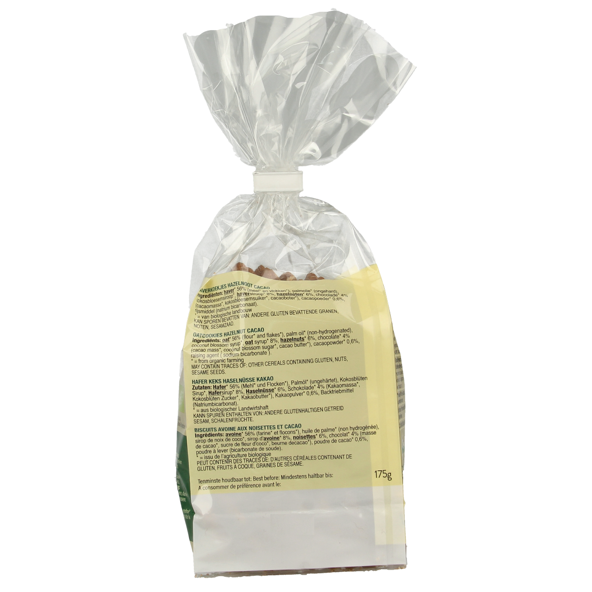 Billy's Farm Haverkoekjes hazelnoot-cacao bio 175.00 Gram