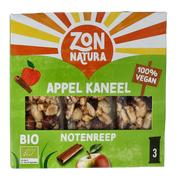 Zonnatura Noten appel kaneel reep 3x25 gram bio 75.00 Gram