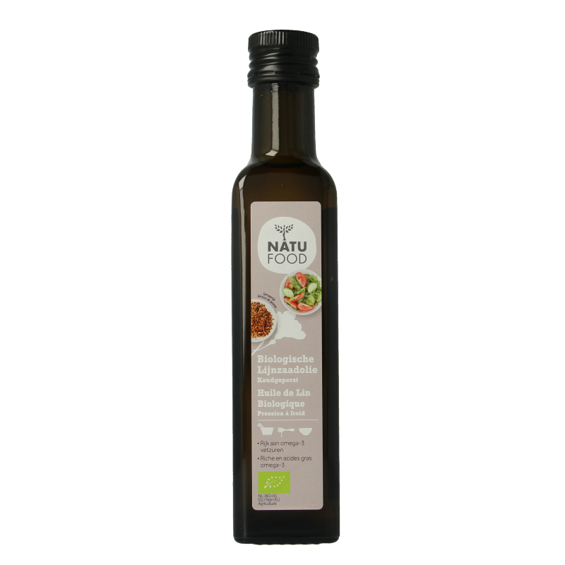 Natufood Lijnzaadolie koud eko bio 250 Milliliter
