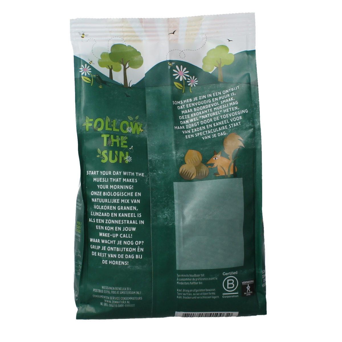 Zonnatura Krokante muesli naturel bio 375.00 Gram