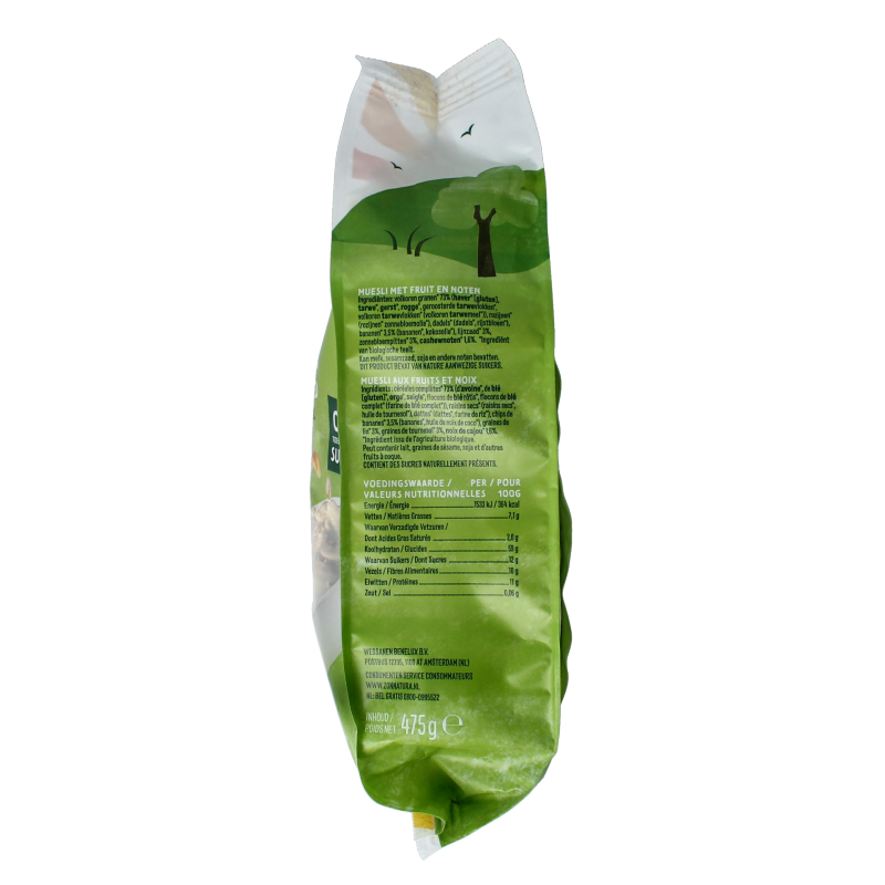 Zonnatura Muesli rijk gevuld bio 475 Gram