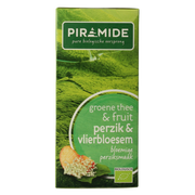 Piramide Groene thee perzik vlierbloesem bio 20.00 Zakjes