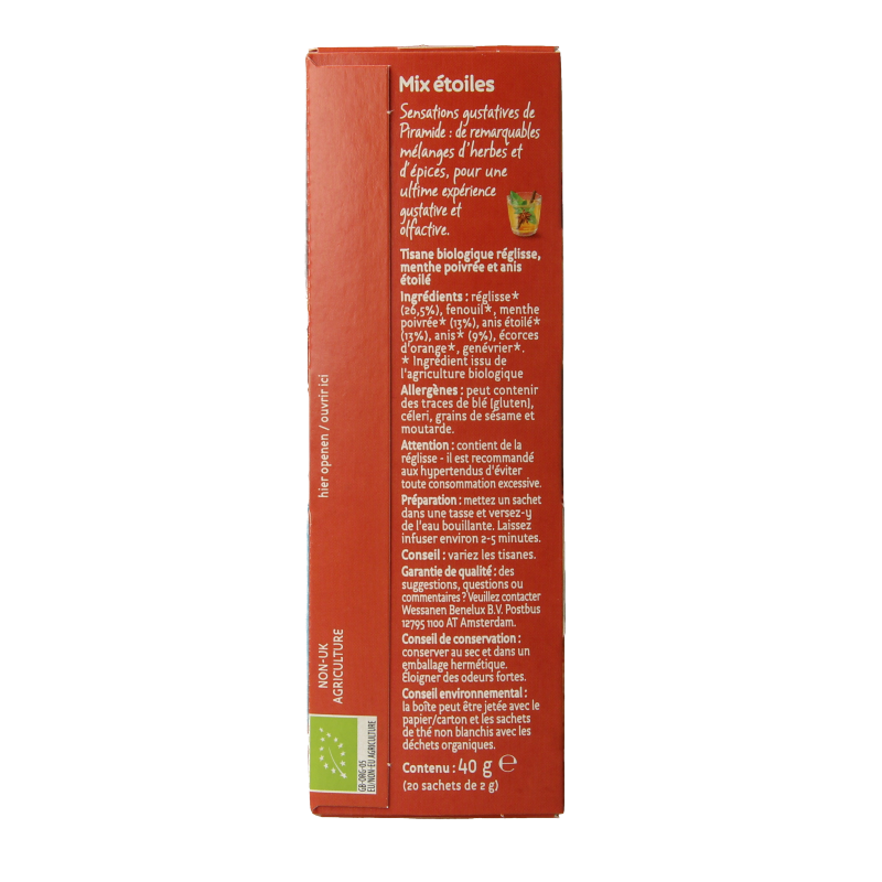Piramide Sterrenmix thee eko bio 20 Zakjes