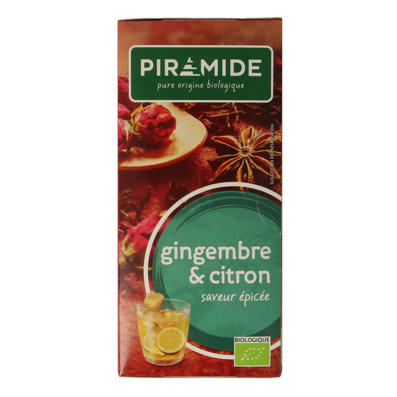 Piramide Citroen en gember bio 20 Stuks