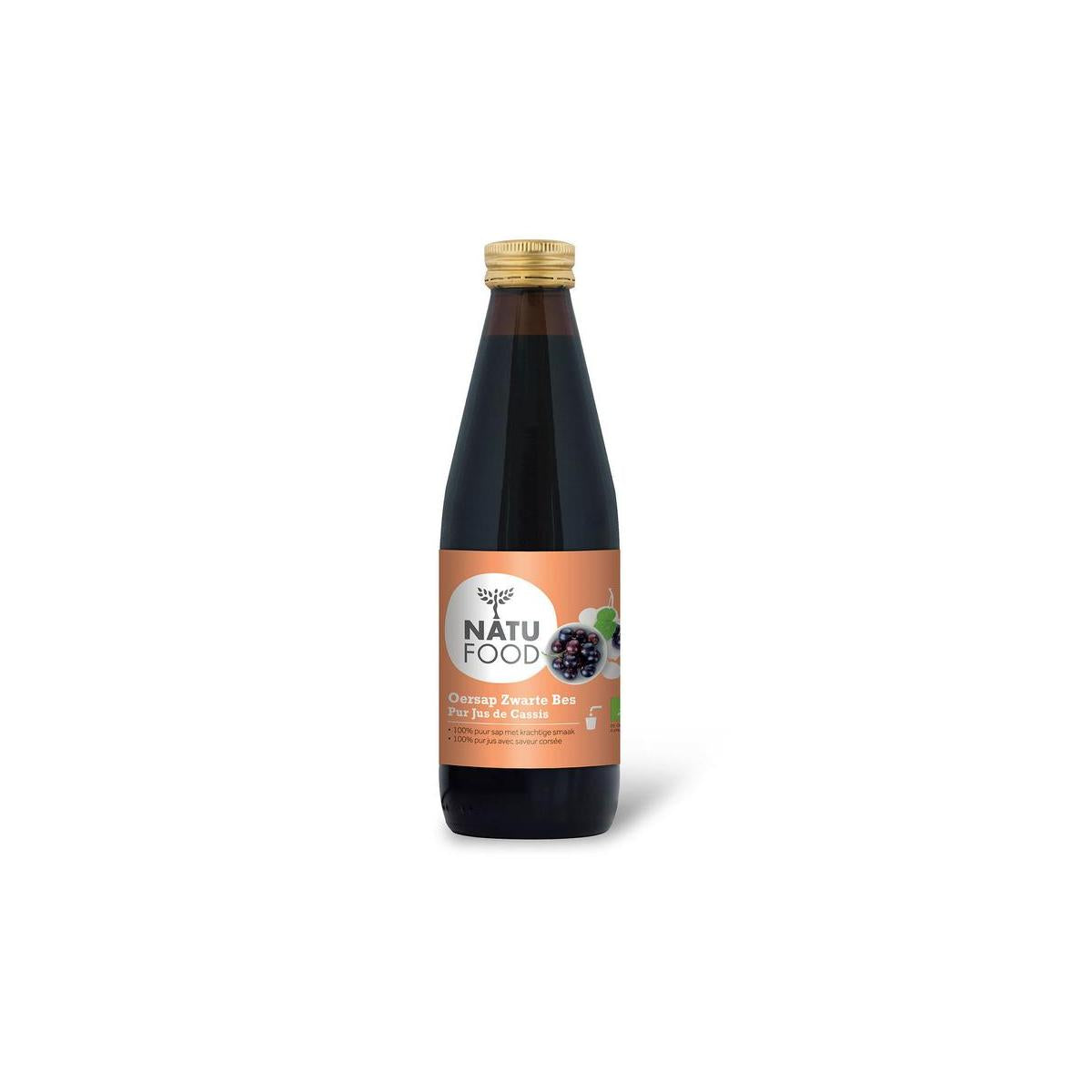 Natufood Zwarte bes oersap vitaal bio 330 Milliliter