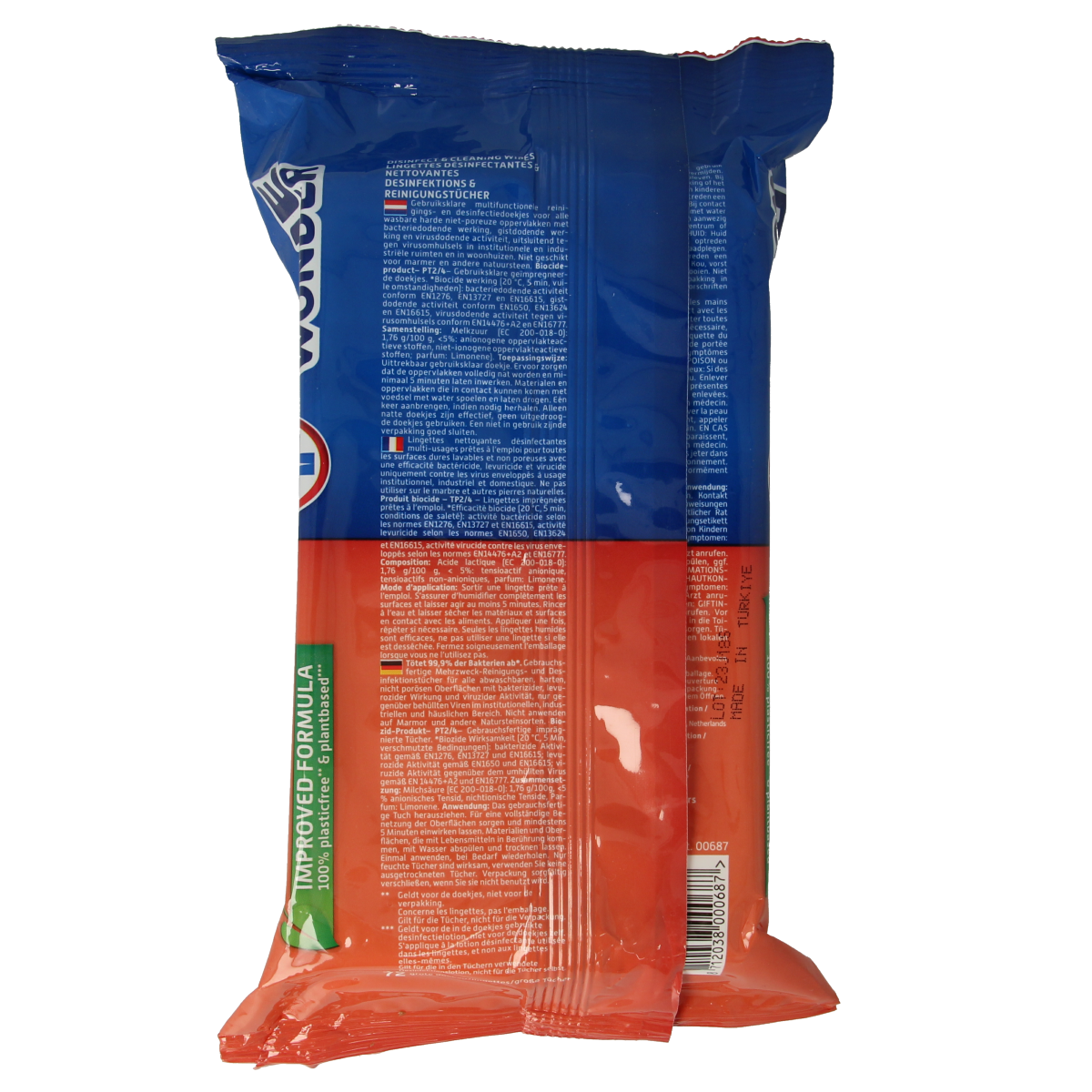 Blue Wonder Desinfect & cleaning wipes 72.00 Stuks