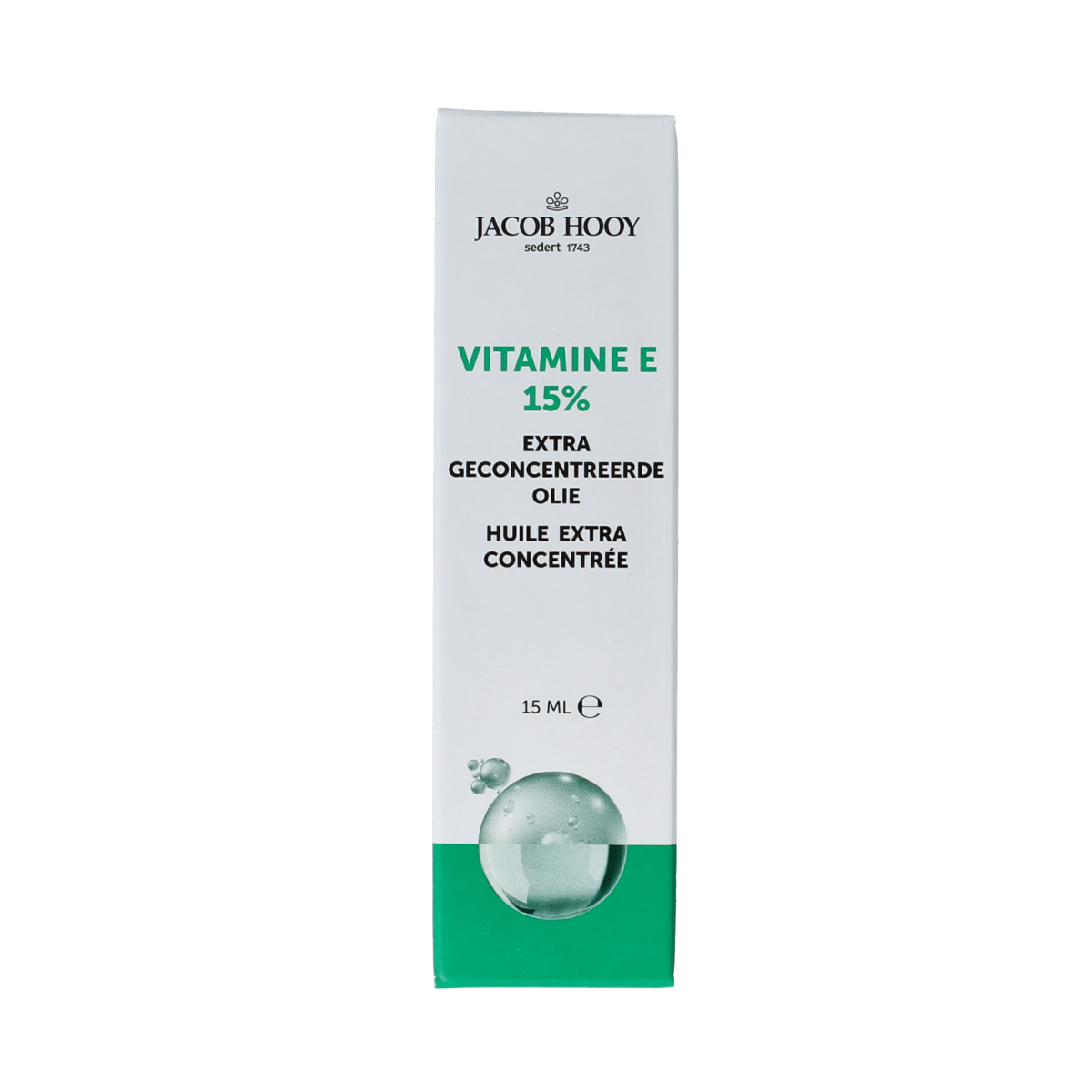 Jacob Hooy Vitamine E olie 15% concentraat 15.00 Milliliter