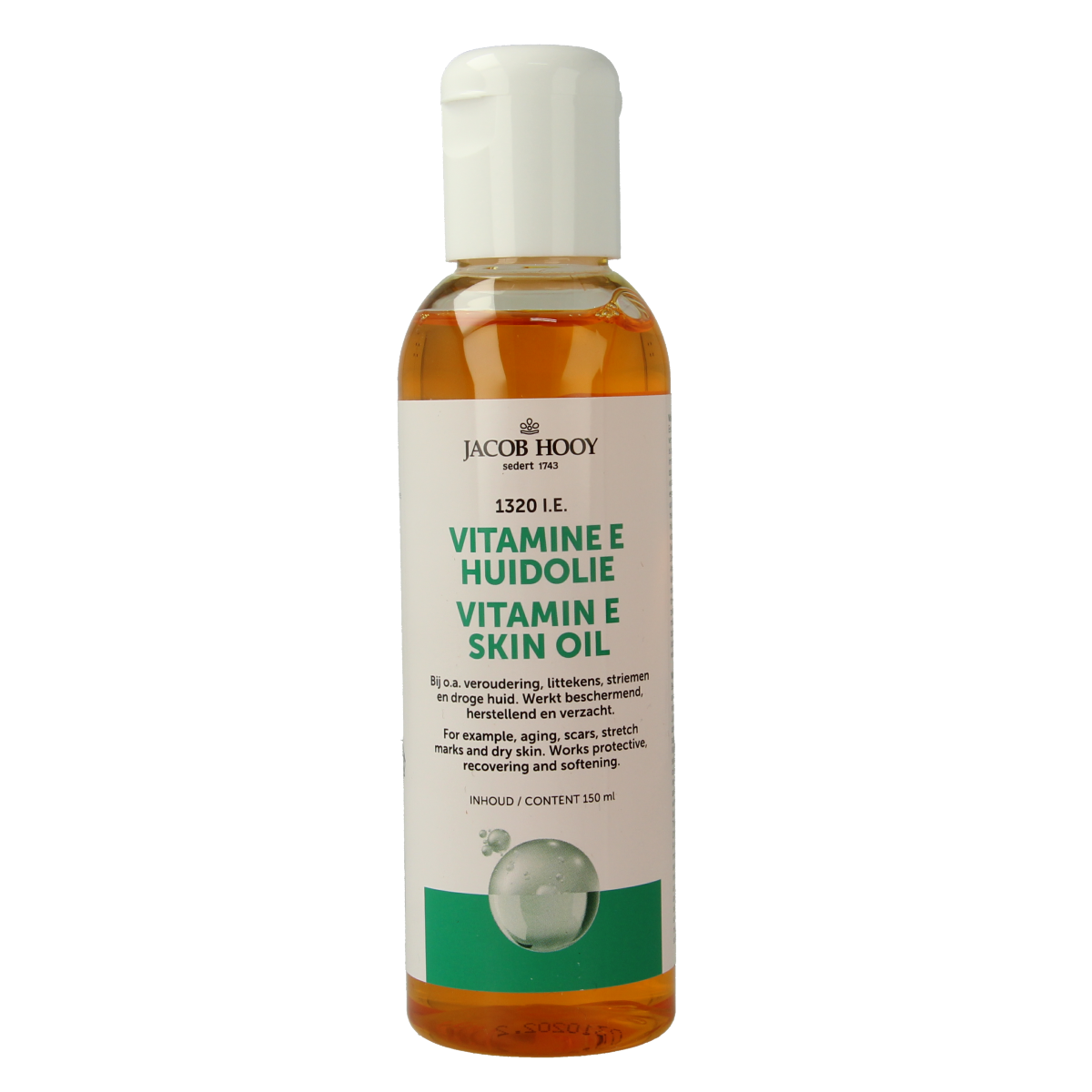 Jacob Hooy Vitamine E huidolie 150.00 Milliliter