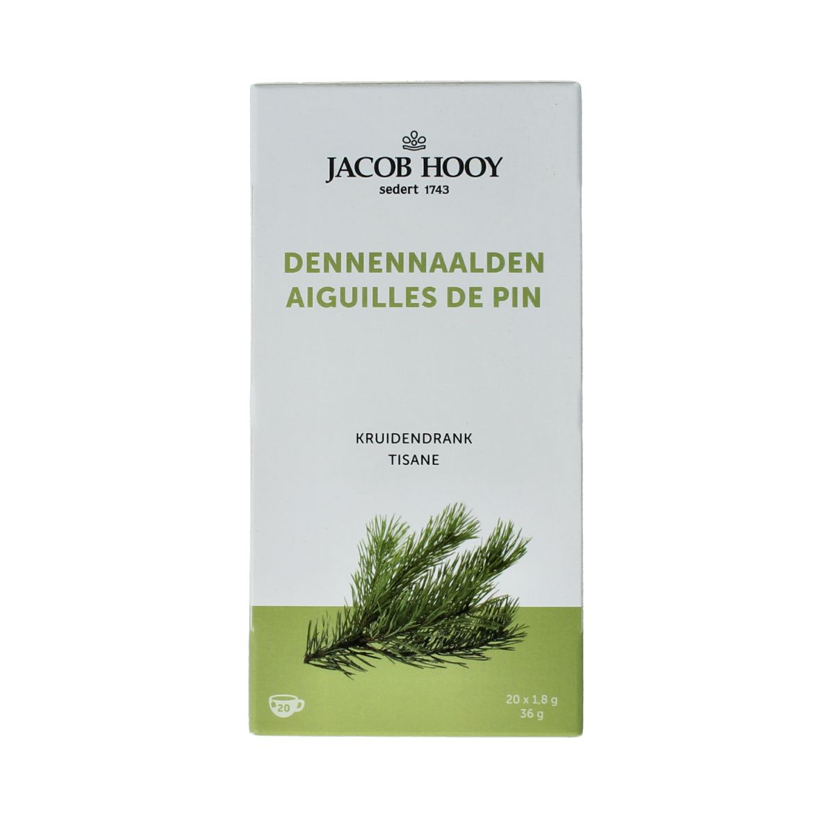 Jacob Hooy Dennennaalden thee 20.00 Zakjes