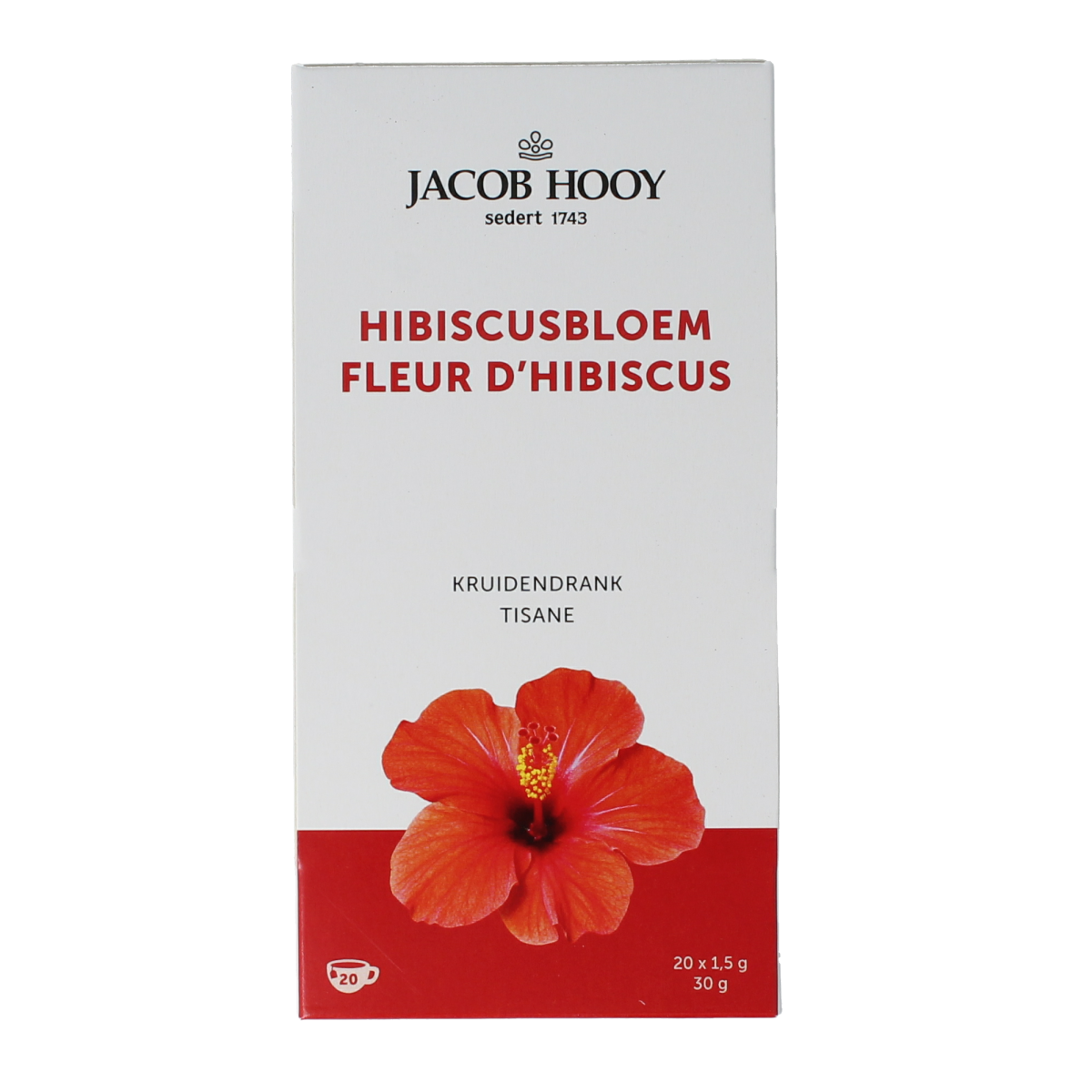 Jacob Hooy Kruidendrank hibiscus 20.00 Zakjes