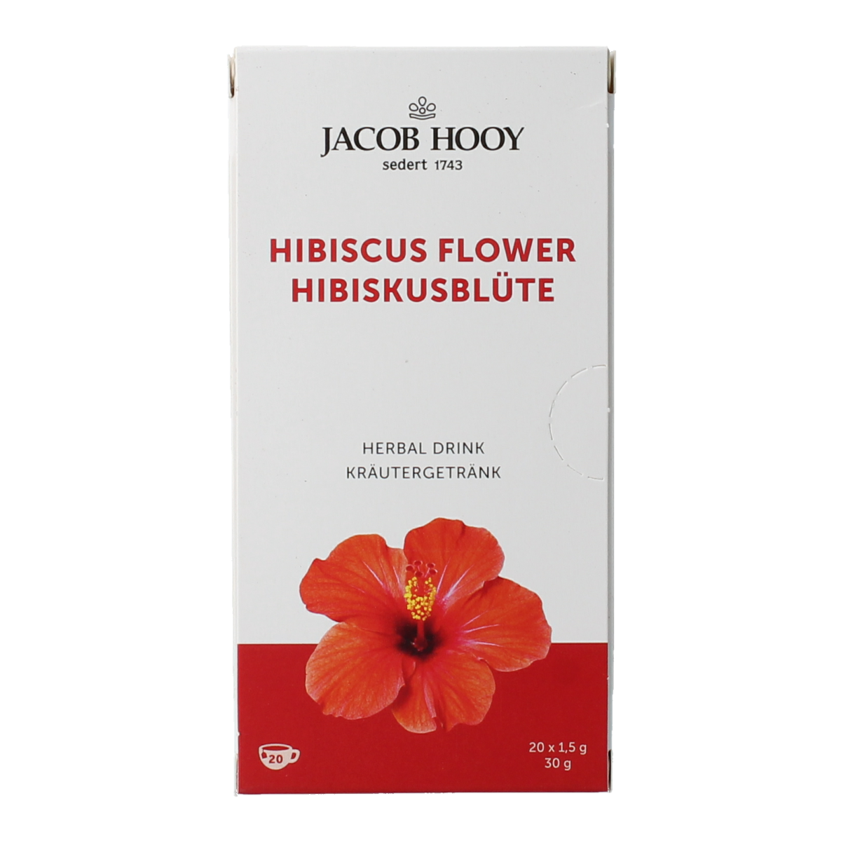 Jacob Hooy Kruidendrank hibiscus 20.00 Zakjes