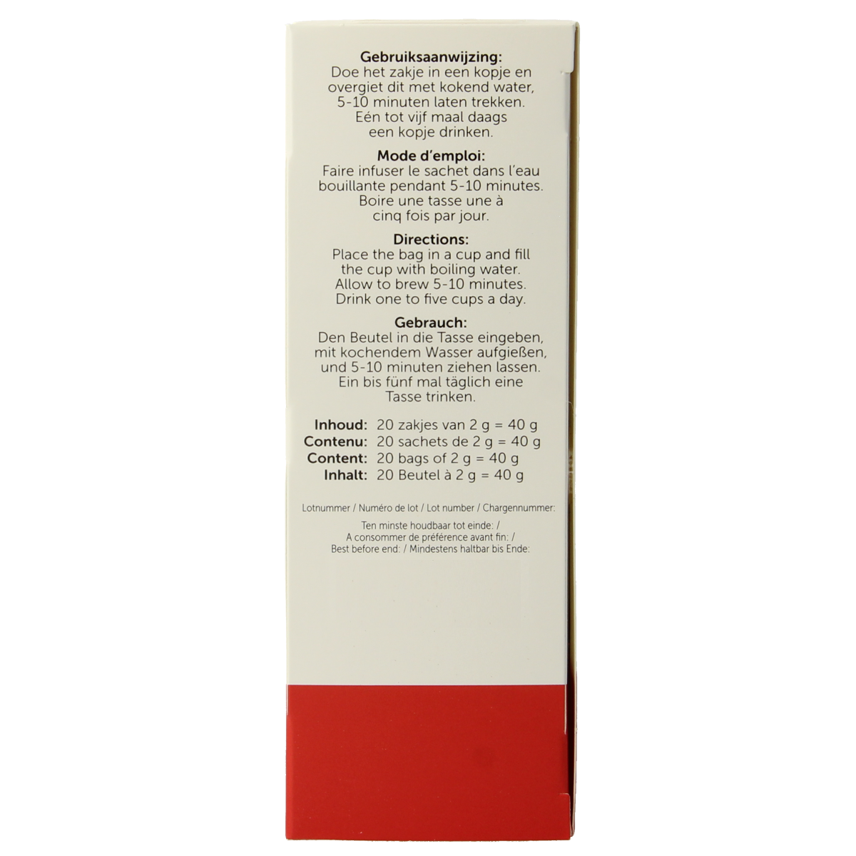 Jacob Hooy Rooibos thee 20.00 Zakjes