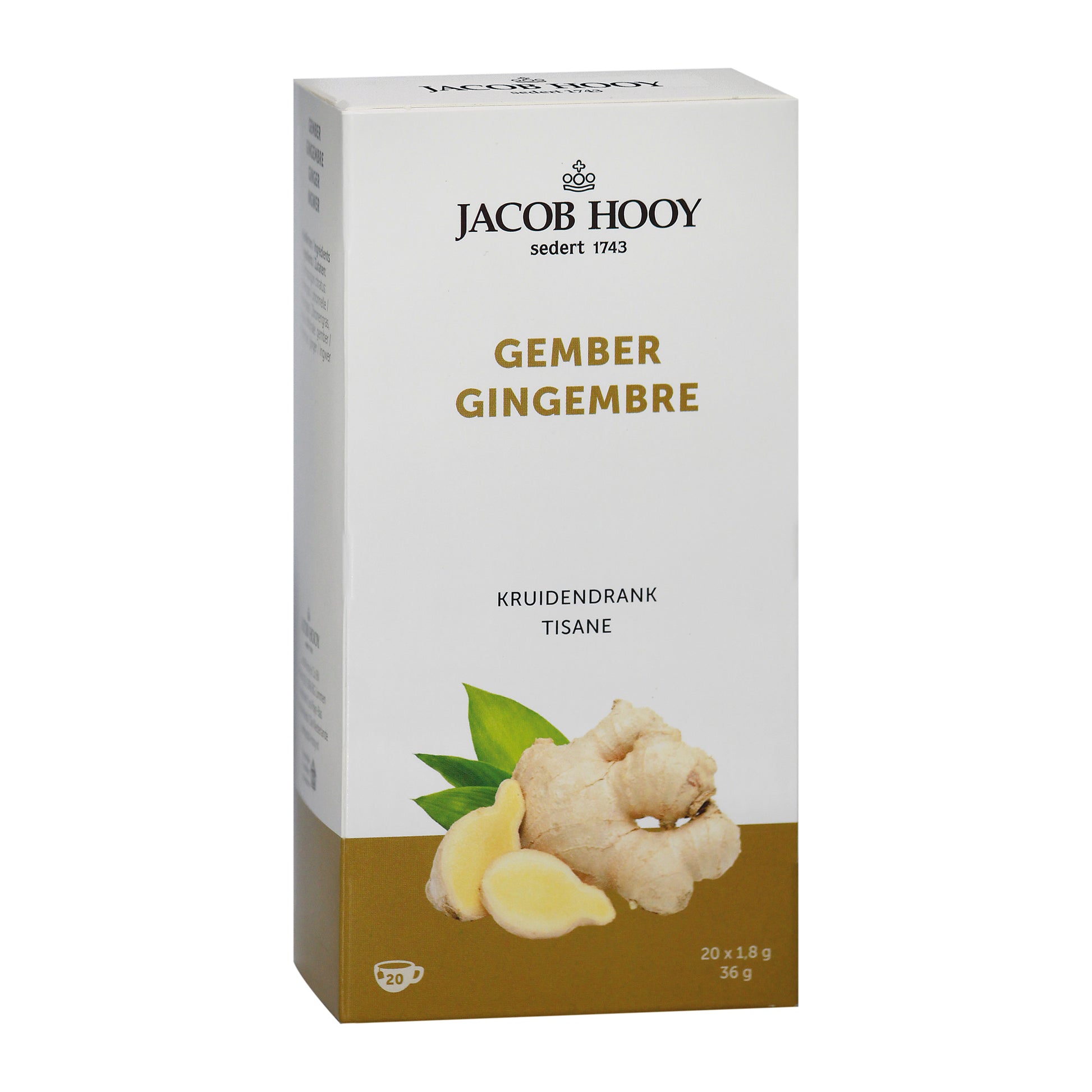 Jacob Hooy Gember theezakjes 20 Zakjes