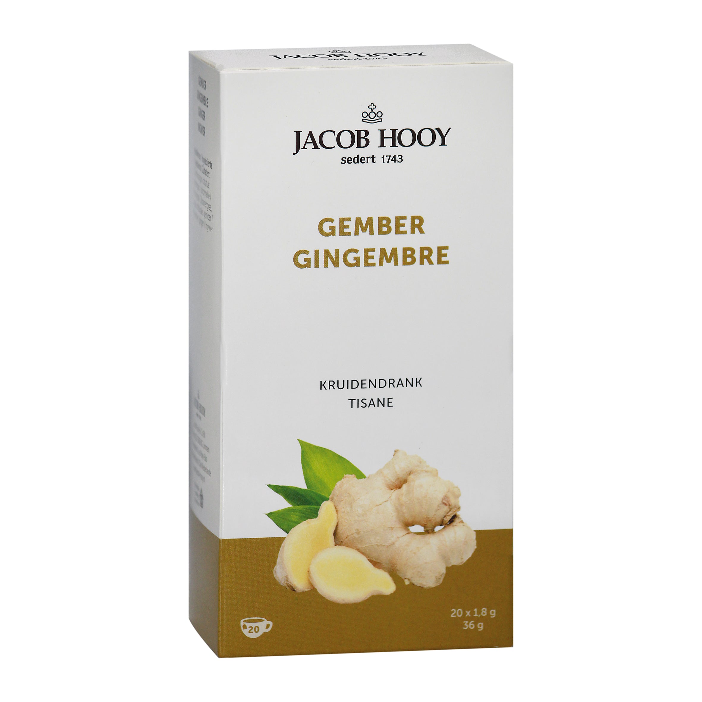 Jacob Hooy Gember theezakjes 20 Zakjes