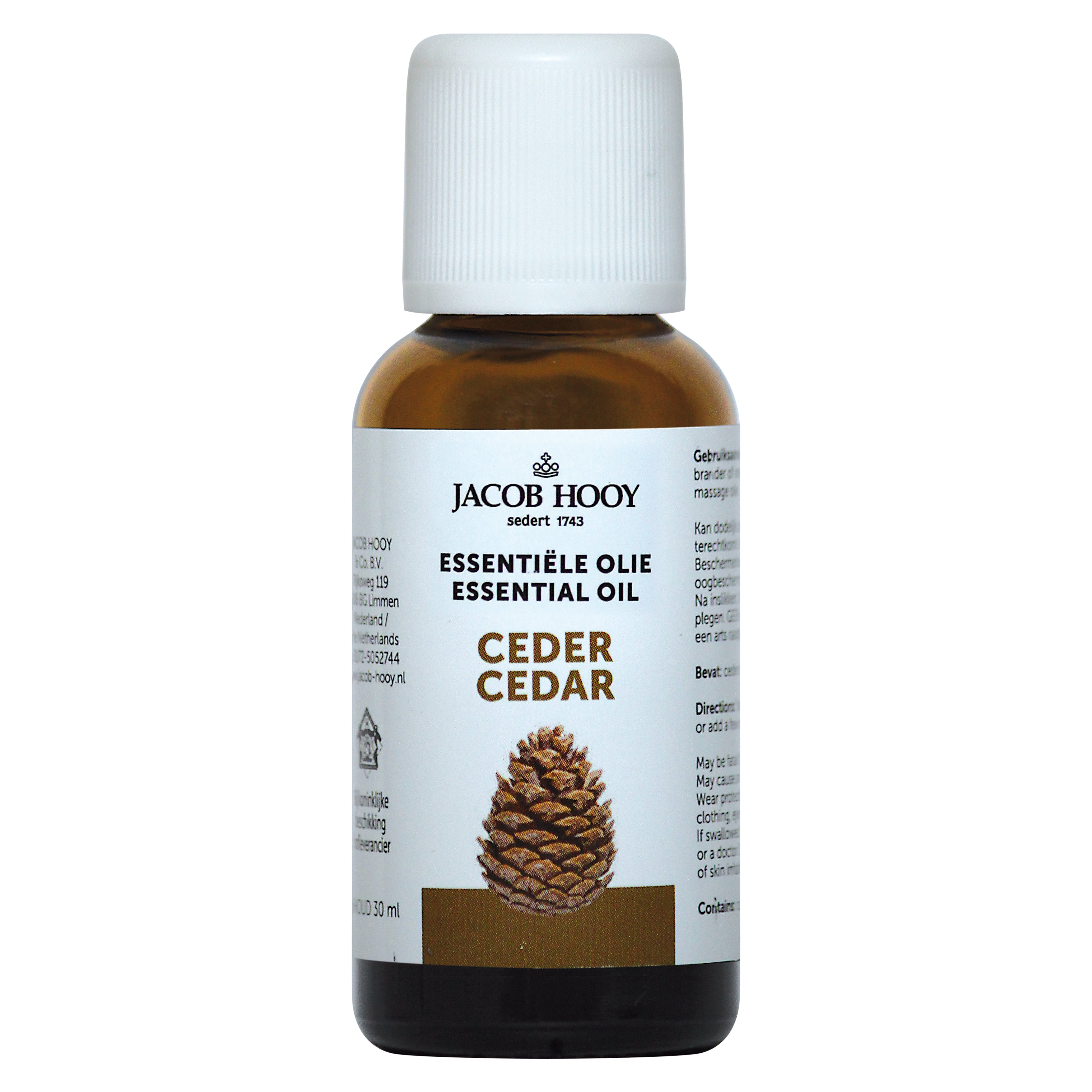 Jacob Hooy Ceder olie 30 Milliliter