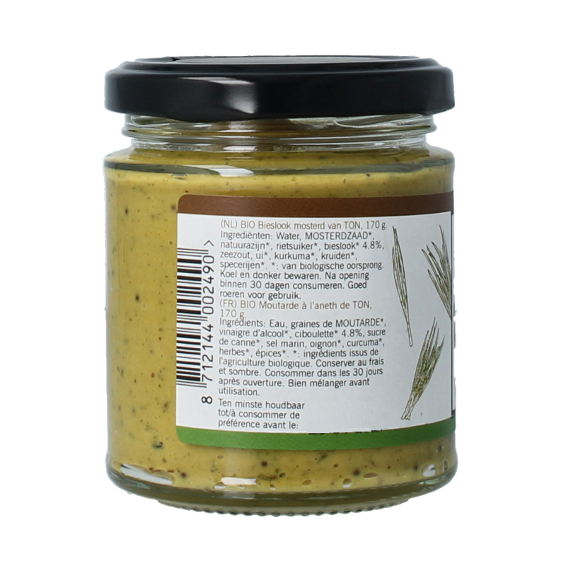 Van Ton Mosterd bieslook bio 170 Gram