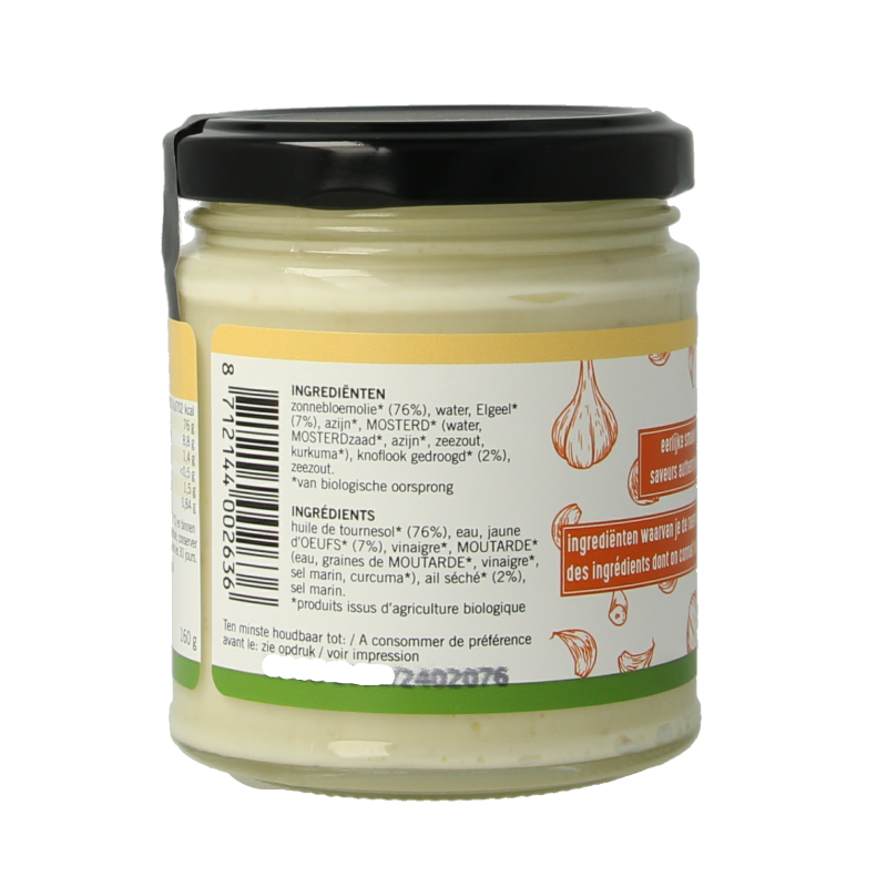Van Ton Mayonaise knoflook bio 160 Gram